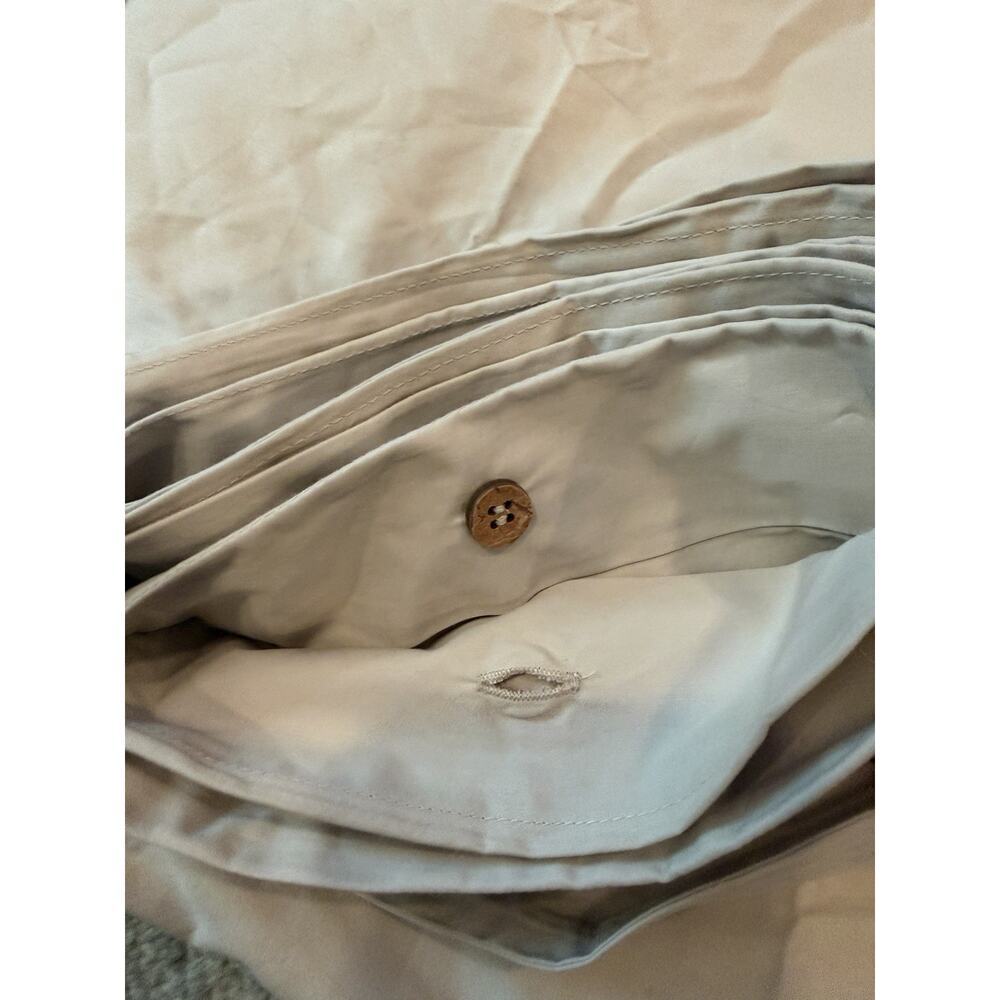 Coyuchi 100% Organic Cotton Duvet Cover Stone Buttons King NEW $298 - Picture 4 of 9